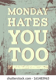 vintage typographic  grunge effect vector poster