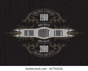 Vintage typographic label premium - vector