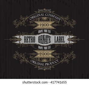 Vintage typographic label premium - vector
