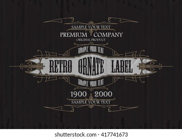 Vintage typographic label premium - vector