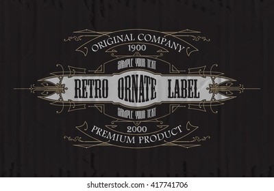 Vintage typographic label premium - vector