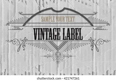 Vintage typographic label premium - vector