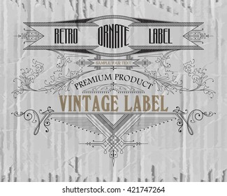 Vintage typographic label premium - vector