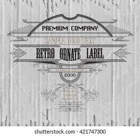 Vintage typographic label premium - vector