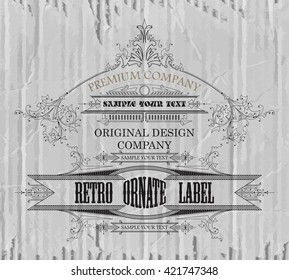 Vintage typographic label premium - vector