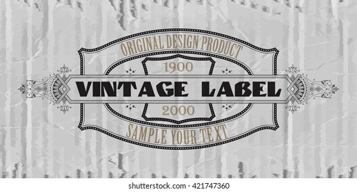Vintage typographic label premium - vector 
