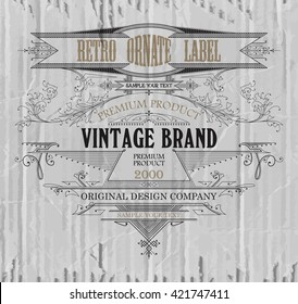 Vintage typographic label premium - vector