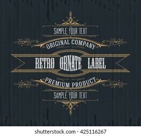 Vintage typographic label premium - vector
