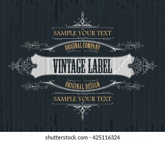 Vintage typographic label premium - vector