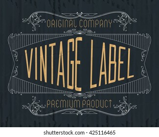Vintage typographic label premium - vector