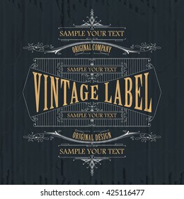 Vintage typographic label premium - vector