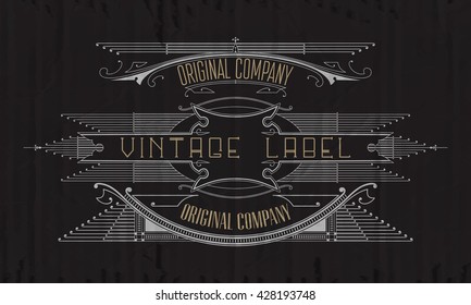 Vintage typographic label premium - vector