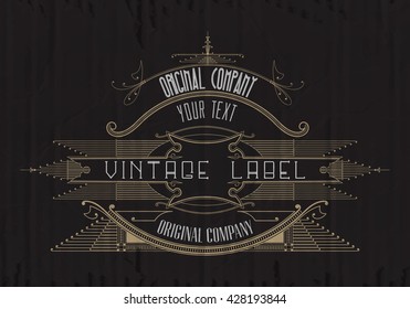 Vintage typographic label premium - vector