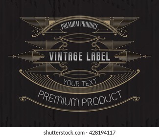 Vintage typographic label premium - vector