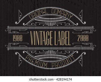 Vintage typographic label premium - vector