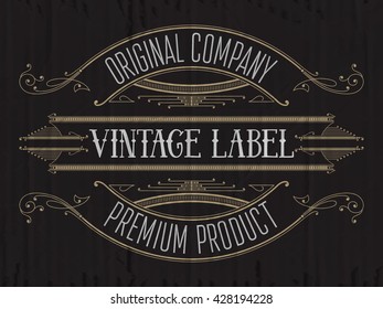 Vintage typographic label premium - vector