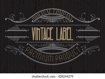 Vintage typographic label premium - vector