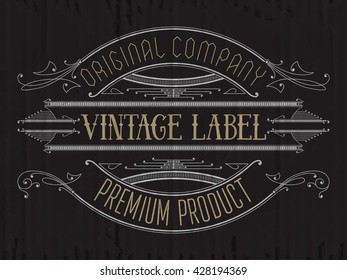 Vintage typographic label premium - vector