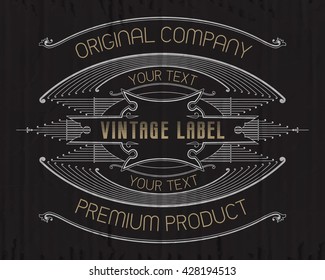 Vintage typographic label premium - vector