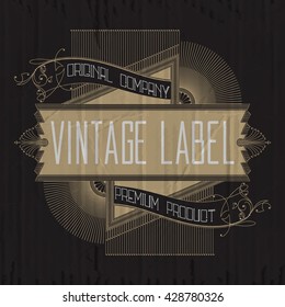 Vintage typographic label premium - vector