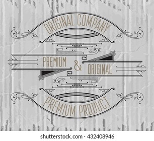 Vintage typographic label premium - vector