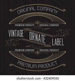 Vintage typographic label premium - vector
