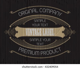 Vintage typographic label premium - vector