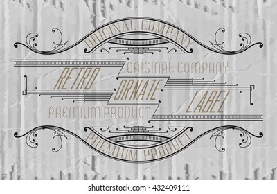 Vintage typographic label premium - vector