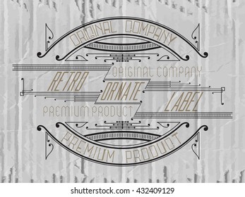 Vintage typographic label premium - vector
