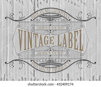 Vintage typographic label premium - vector