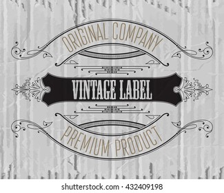 Vintage typographic label premium - vector