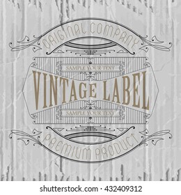 Vintage typographic label premium - vector