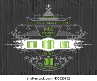 Vintage typographic label premium - vector