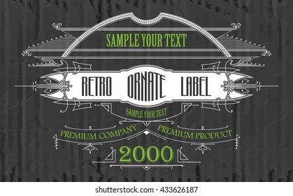 Vintage typographic label premium - vector