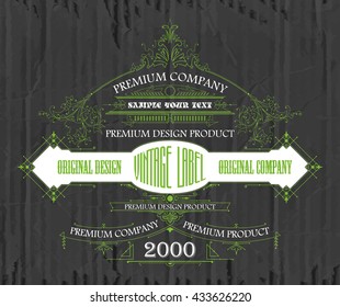 Vintage typographic label premium - vector