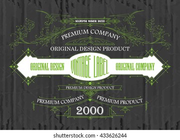 Vintage typographic label premium - vector