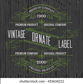 Vintage typographic label premium - vector