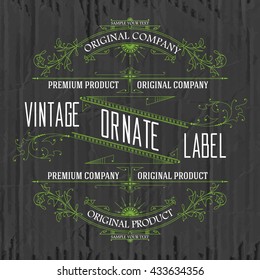 Vintage typographic label premium - vector