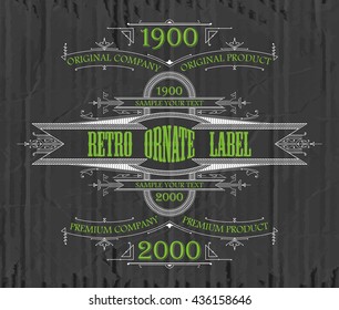 Vintage typographic label premium - vector