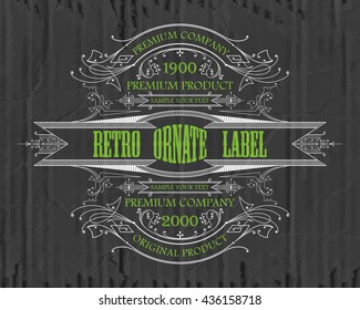 Vintage typographic label premium - vector