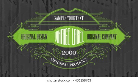 Vintage typographic label premium - vector