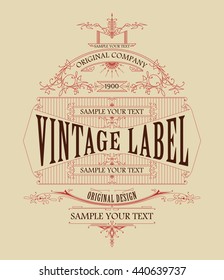 Vintage typographic label premium - vector