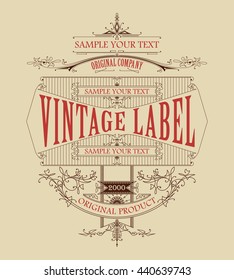 Vintage typographic label premium - vector
