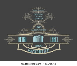 Vintage typographic label premium - vector