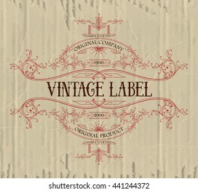 Vintage typographic label premium - vector