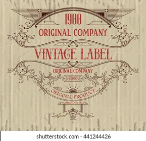 Vintage typographic label premium - vector