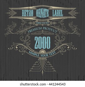 Vintage typographic label premium - vector