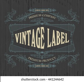 Vintage typographic label premium - vector