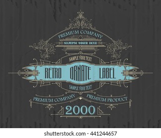 Vintage typographic label premium - vector