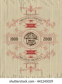 Vintage typographic label premium - vector